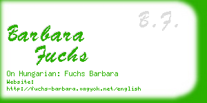 barbara fuchs business card